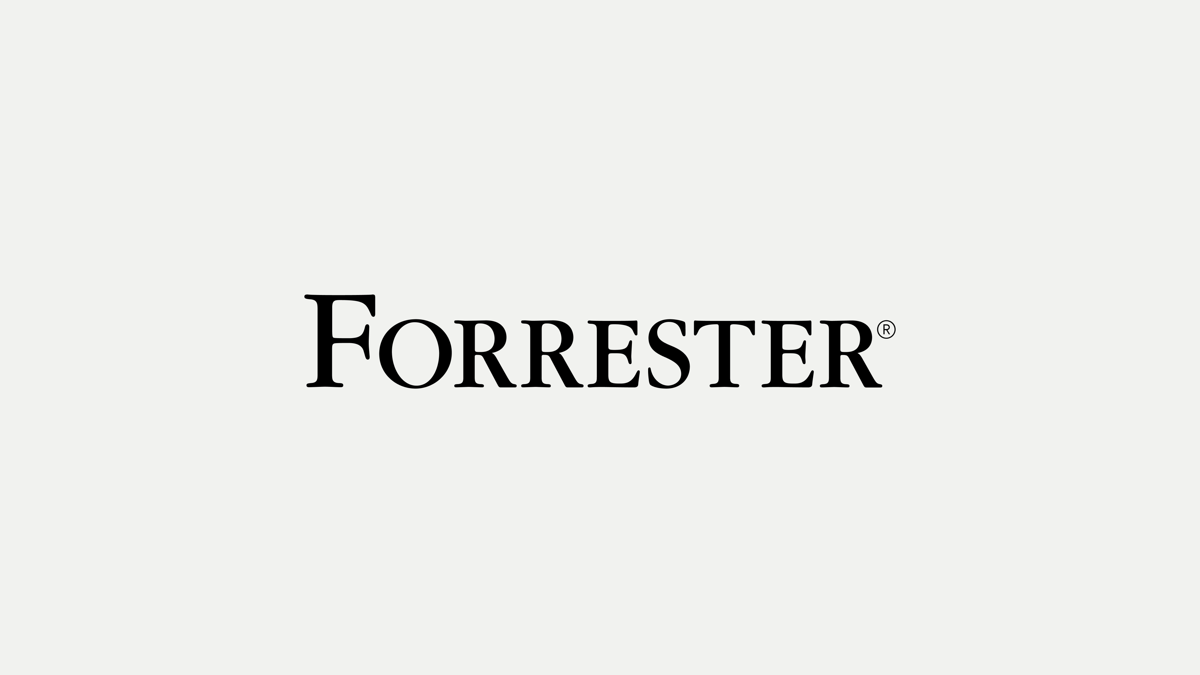 Forrester logo on neutral background
